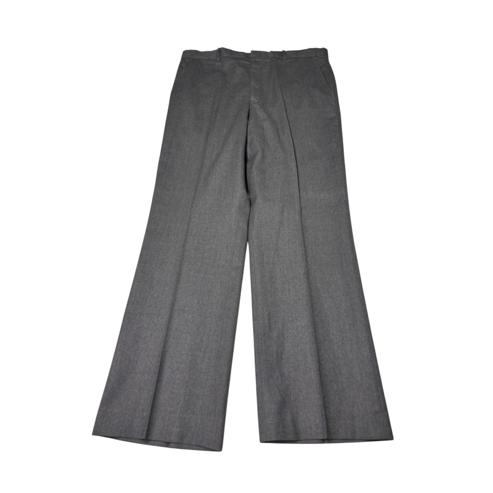 VTG 90s‎ 80s L.L. Bean 100% Pure Wool Gray Dress Pants Wide Leg Mens 35x30 USA